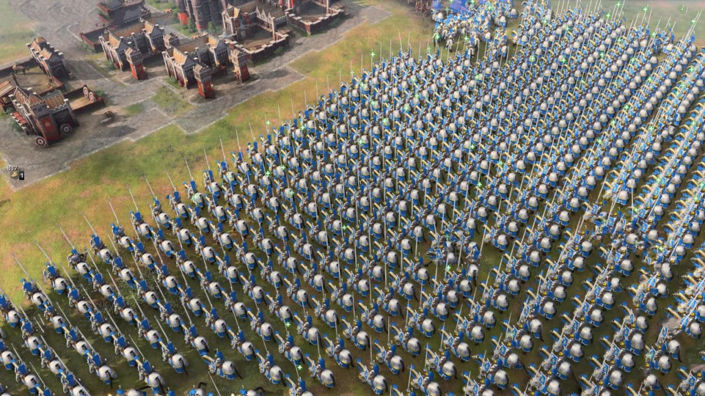 Large army of knights